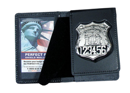 Perfect Fit Duty Leather Flip Out Badge Case w/ Single ID Window